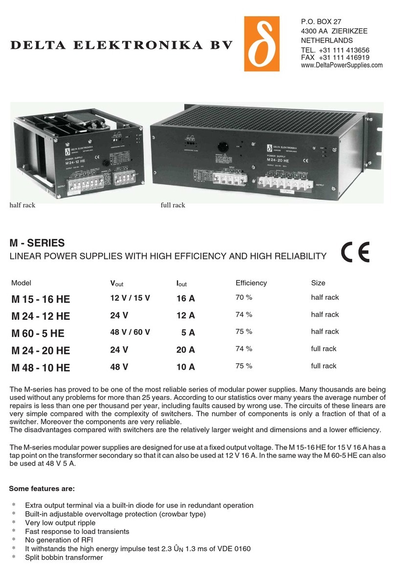 Delta Elektronika M Series manual