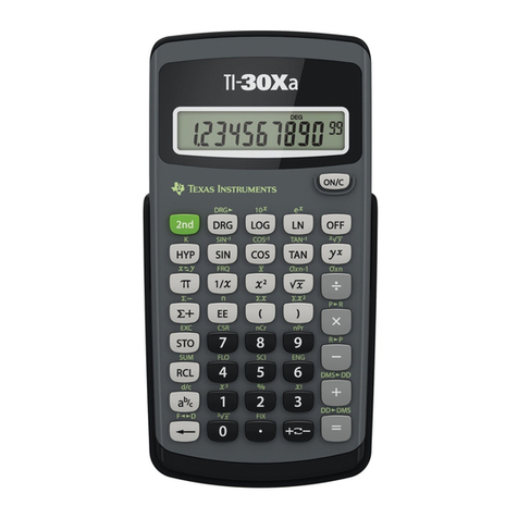 Texas Instruments TI30XA - Scientific Calculator User manual Texas Instruments TI30XA - Scientific Calculator User manual