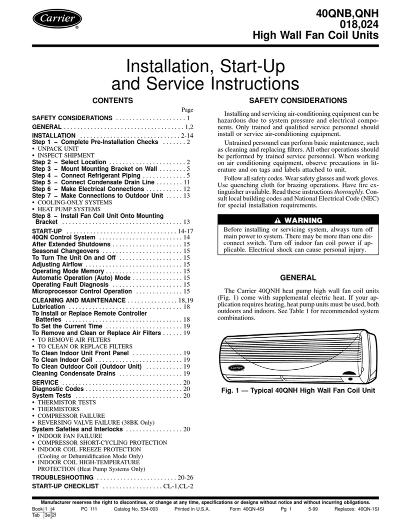 Carrier 40QNB Installation, Start-Up and Service Instructions
