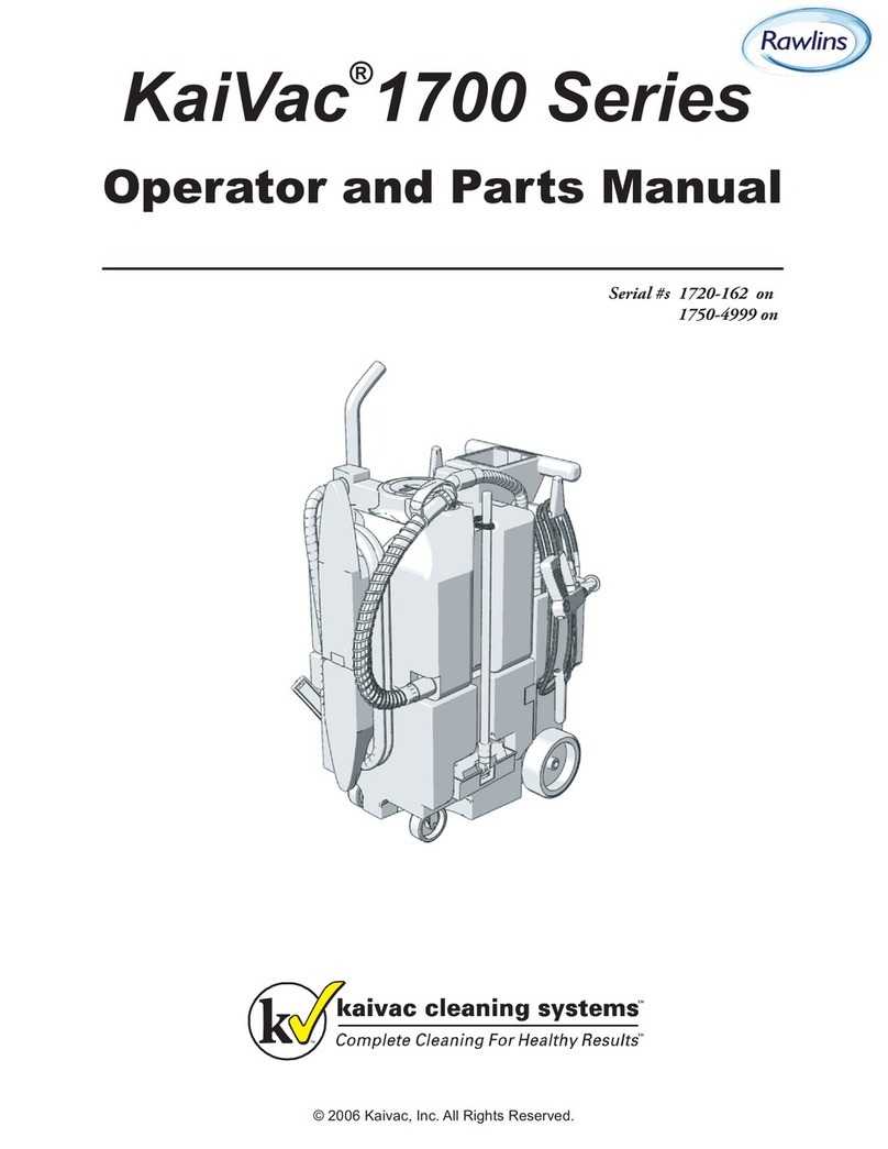 Rawlins KaiVac 1700 Series Operator and parts manual