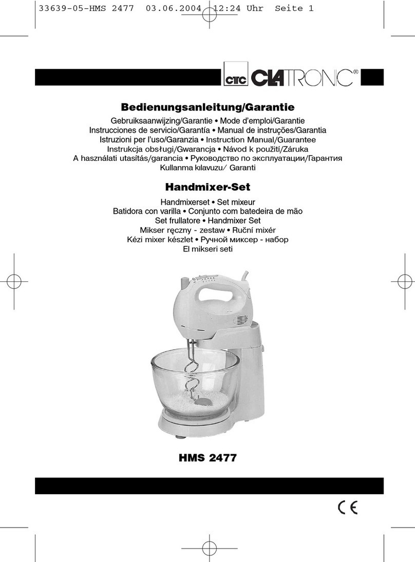 Clatronic HMS 2477 Instruction manual & guarantee