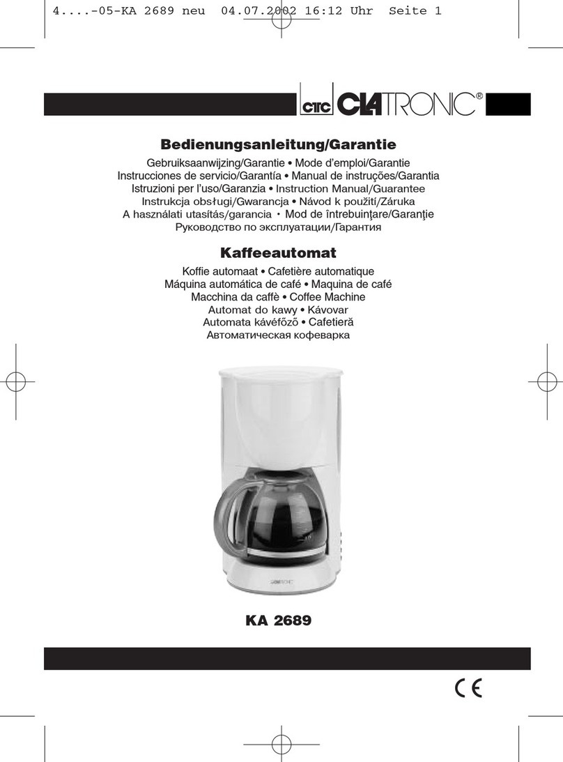 Clatronic KA 2689 Instruction manual & guarantee