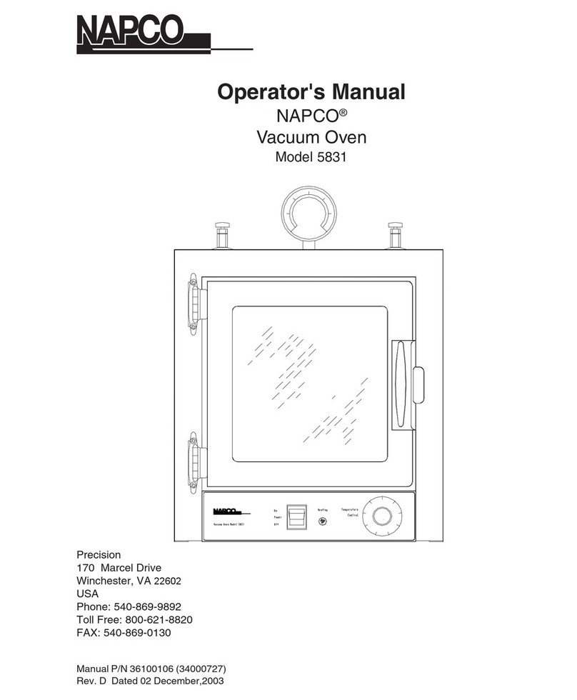 NAPCO 5831 Operator's manual