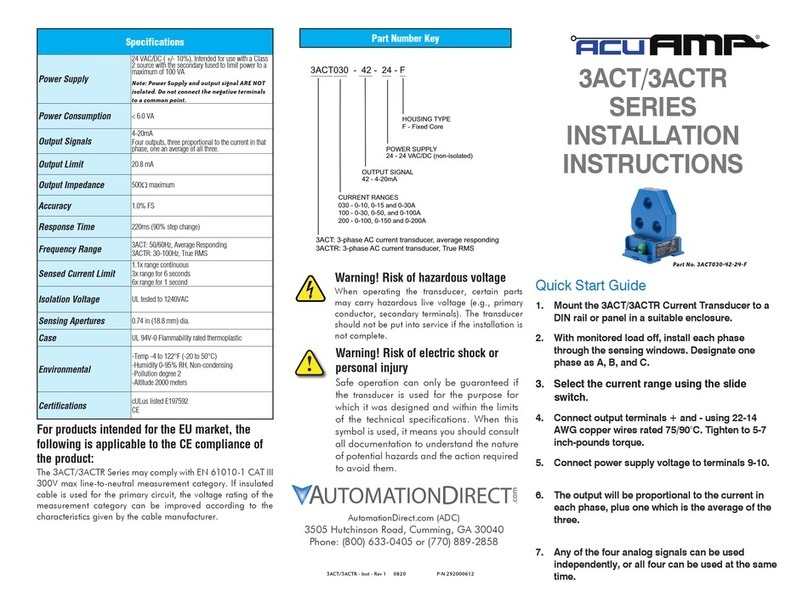 Automationdirect.com AcuAmp 3ACT Series User manual