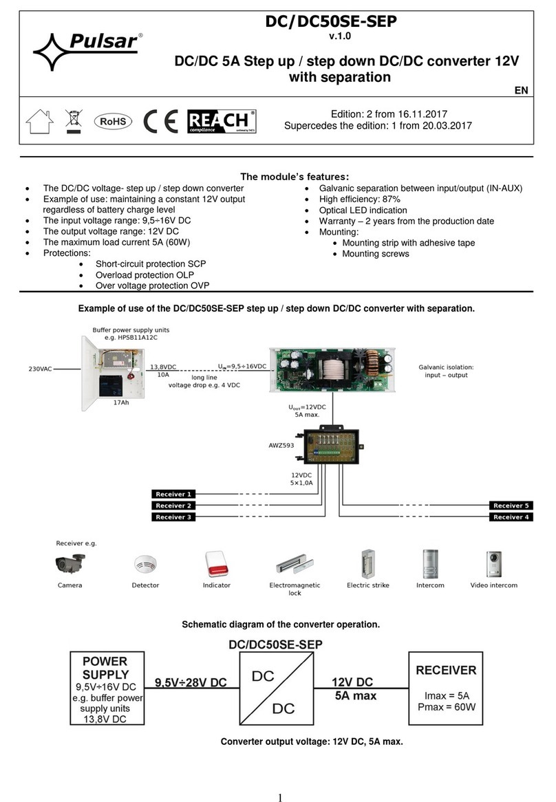 Pulsar DC/DC50SE-SEP quick start guide