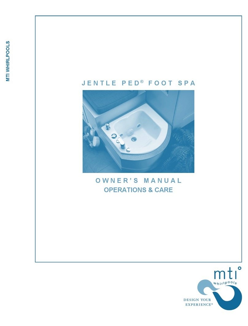 M-TI JENTLE PED FOOT SPA Owner's manual operation & care