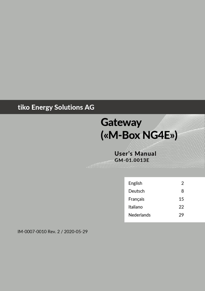 tiko Energy Solutions M-Box NG4E user manual