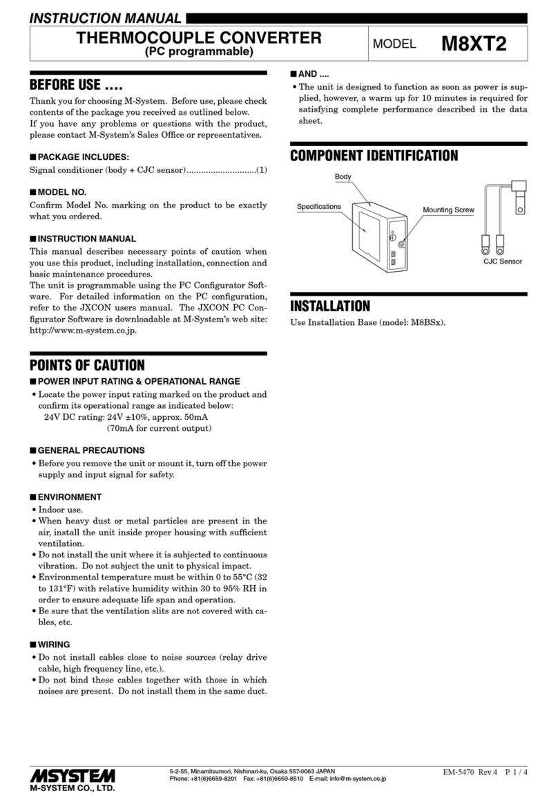 M-system M8XT2 instruction manual