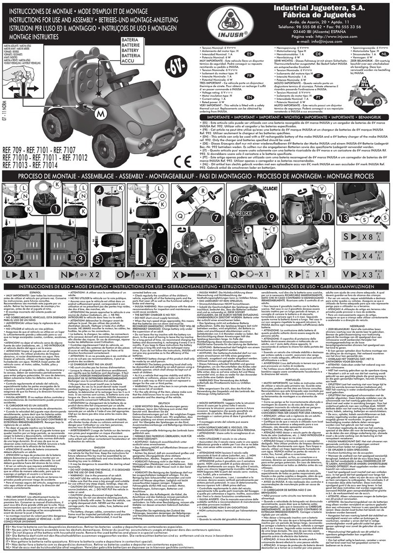 INJUSA 709 Instructions for use and assembly