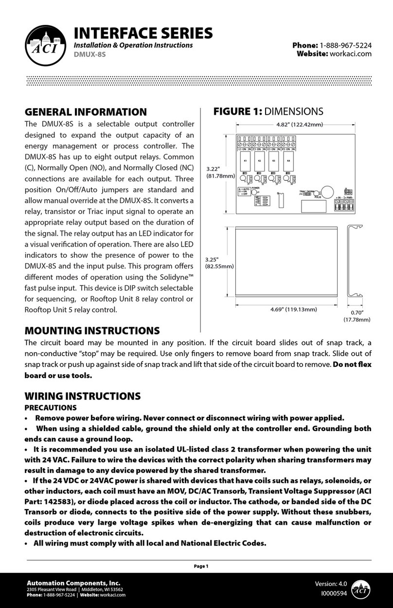 aci DMUX-8S Installation instructions