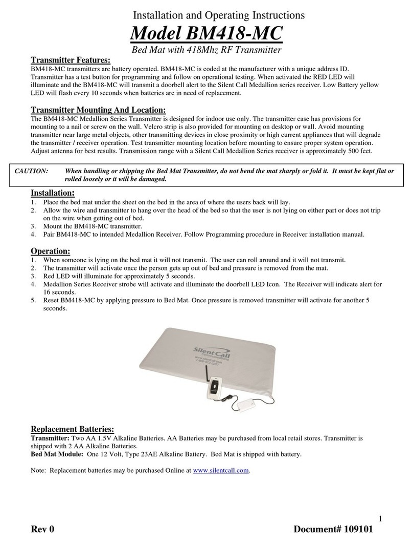 SilentCall BM418-MC Installation and operating instructions