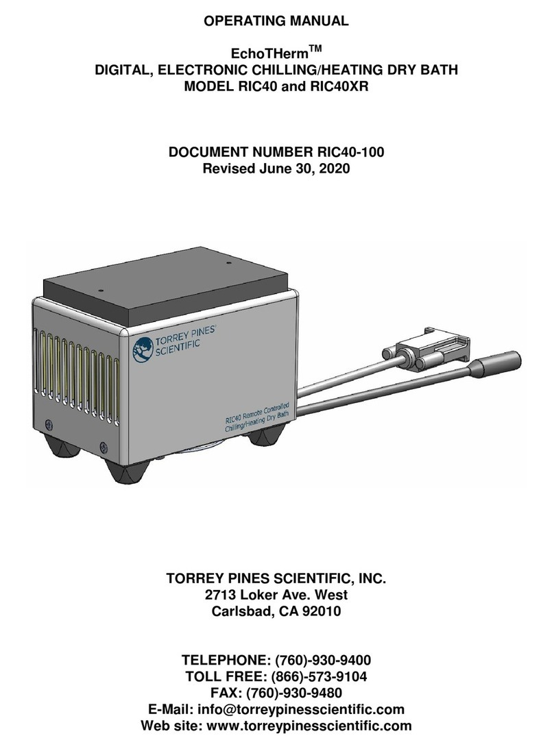 TORREY PINES SCIENTIFIC EchoTHerm RIC40 operating manual