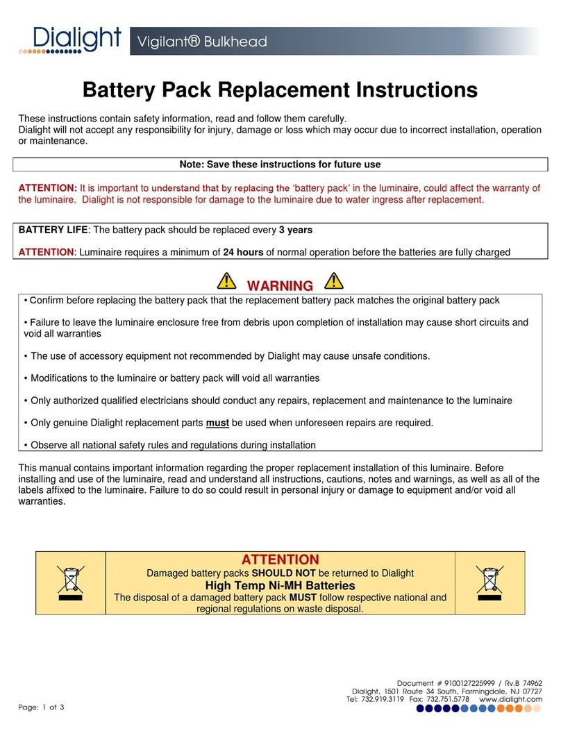 Dialight Vigilant Bulkhead Replacement instructions
