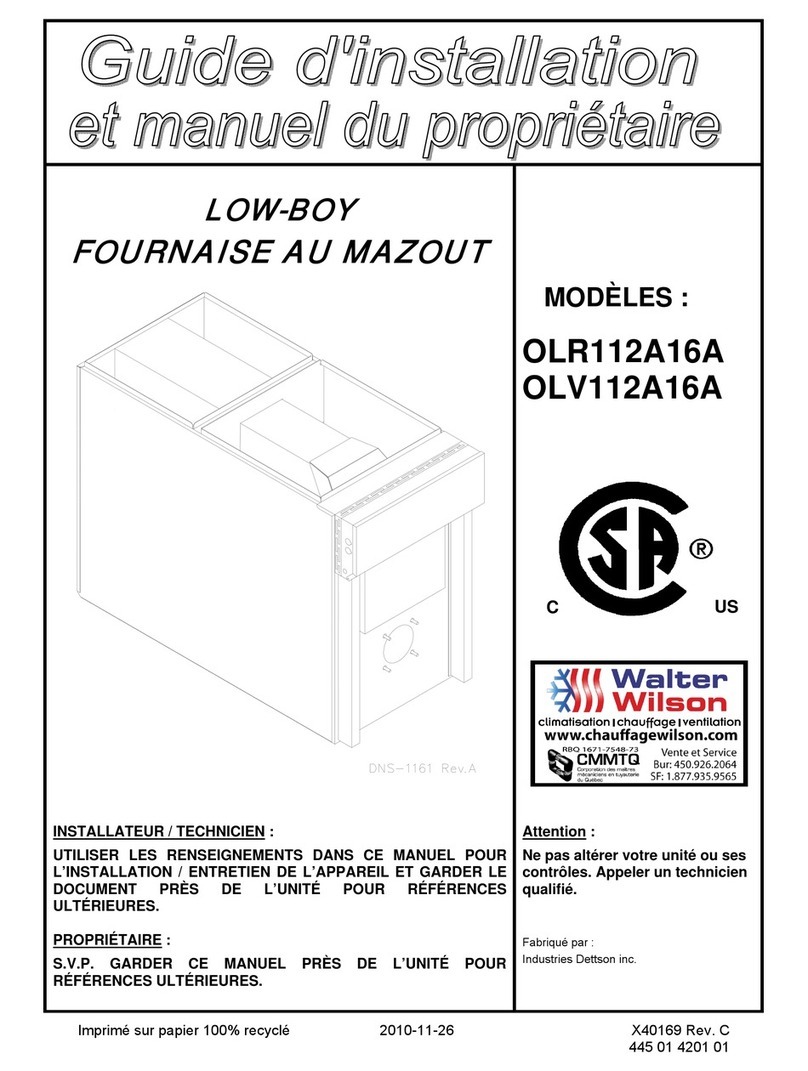 Walter Wilson OLR112A16A Installation instructions and homeowner's manual
