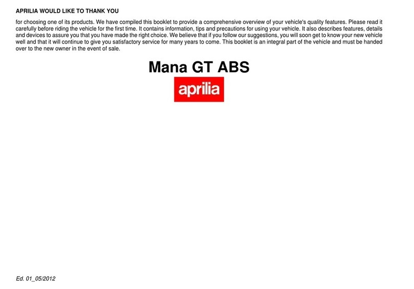 APRILIA Mana GT ABS 2012 User manual