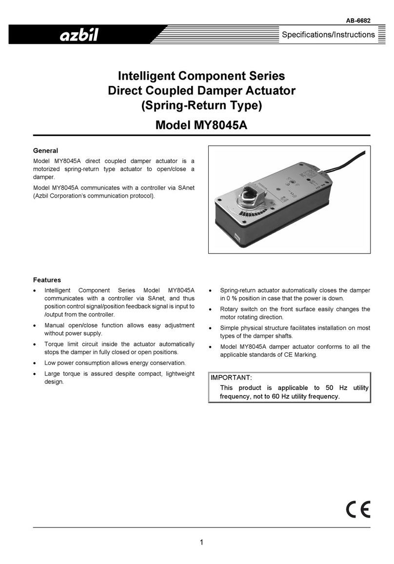 Azbil MY8045A User manual Azbil MY8045A User manual