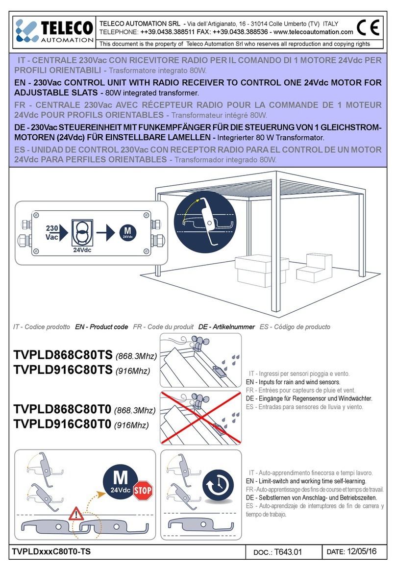 Teleco TVPLD868C80TS manual