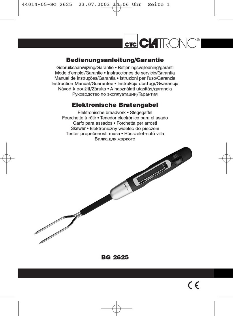 Clatronic BG 2625 Instruction manual & guarantee