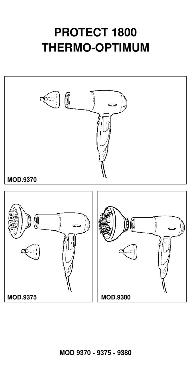CALOR 9370 User manual