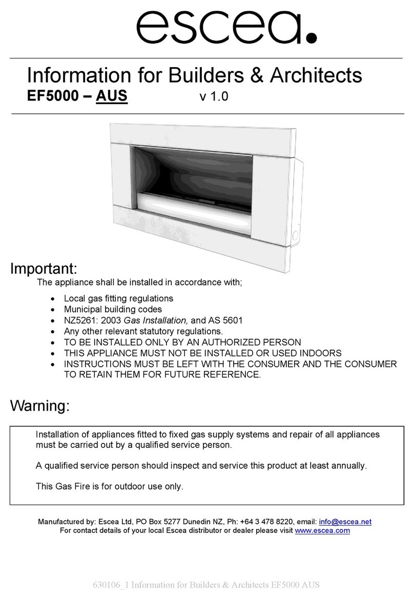 Escea EF5000 Information for Builders & Architects