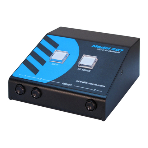 Studio Technologies 207 eSports Console User manual