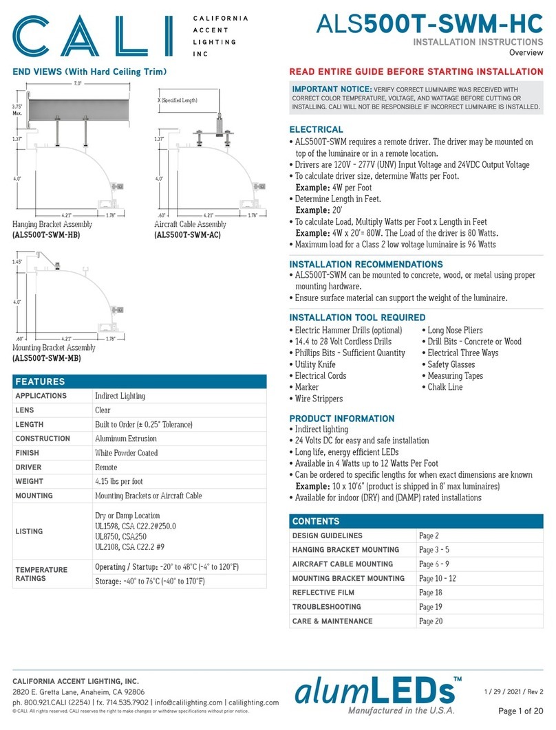 California Accent Lighting ALS500T-SWM-HC installation instructions