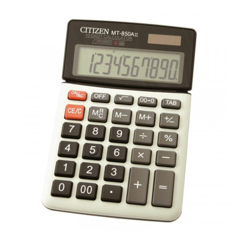 Citizen MT-850AII User manual