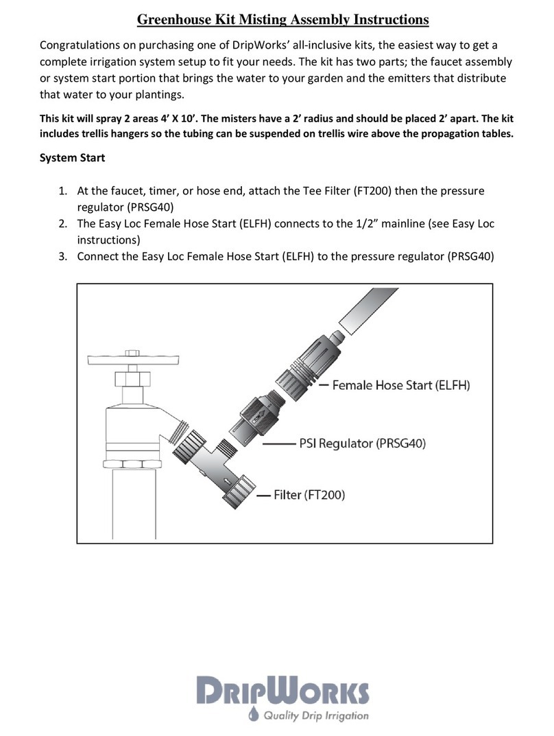 DripWorks Greenhouse Kit Assembly instructions