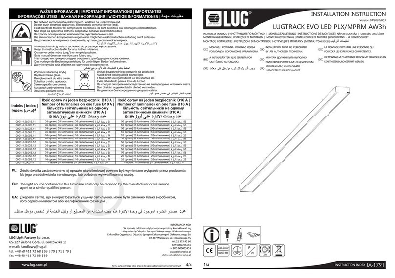 LUG LUGTRACK EVO Series User manual LUG LUGTRACK EVO Series User manual