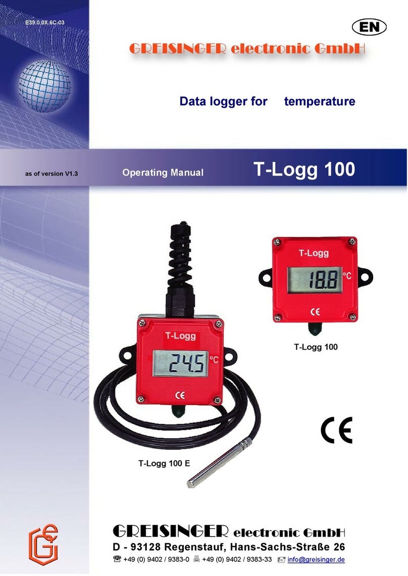 GREISINGER electronic T-Logg 100 operating manual