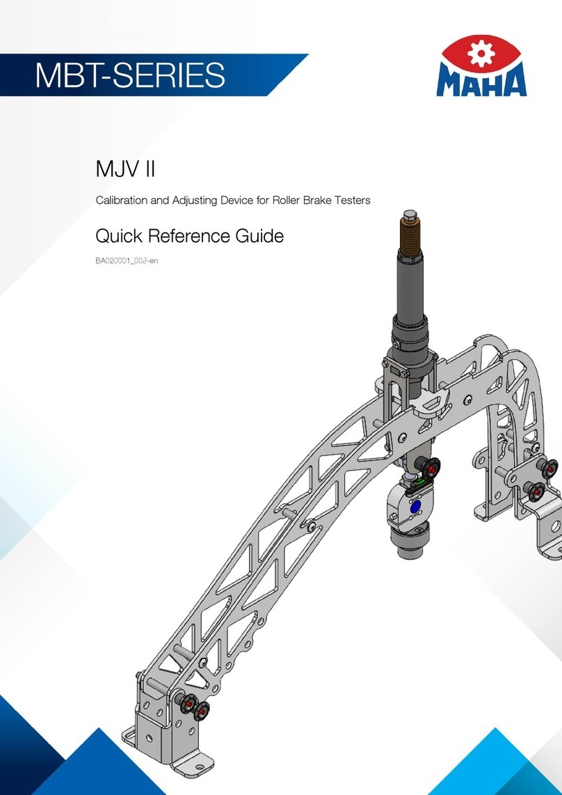 MAHA MBT Series Quick reference guide