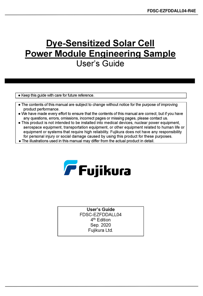 Fujikura Dye-Sensitized Solar Cell user guide Fujikura Dye-Sensitized Solar Cell user guide