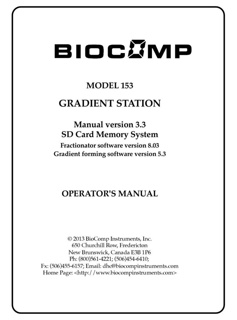 Biocomp GRADIENT STATION 153 User manual