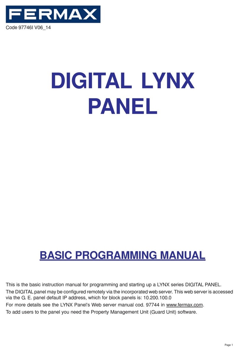 Fermax Lynx Series Owner's manual