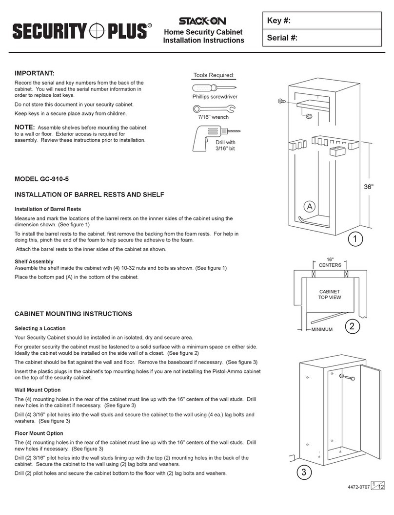 Security + Stack On GC-910-5 installation instructions