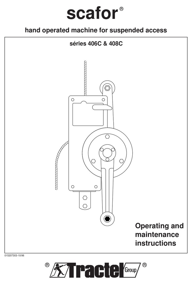 Tractel Group scafor 408C Series Operating and maintenance instructions