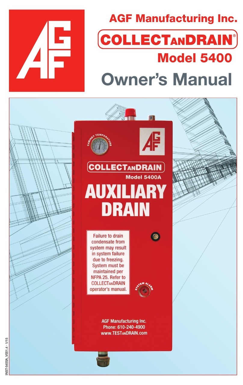 AGF COLLECTanDRAIN 5400 owner's manual