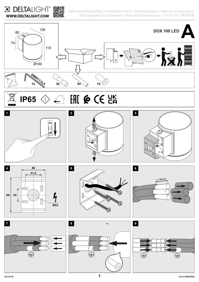 Delta Light DOX 100 LED Installation sheet Delta Light DOX 100 LED Installation sheet
