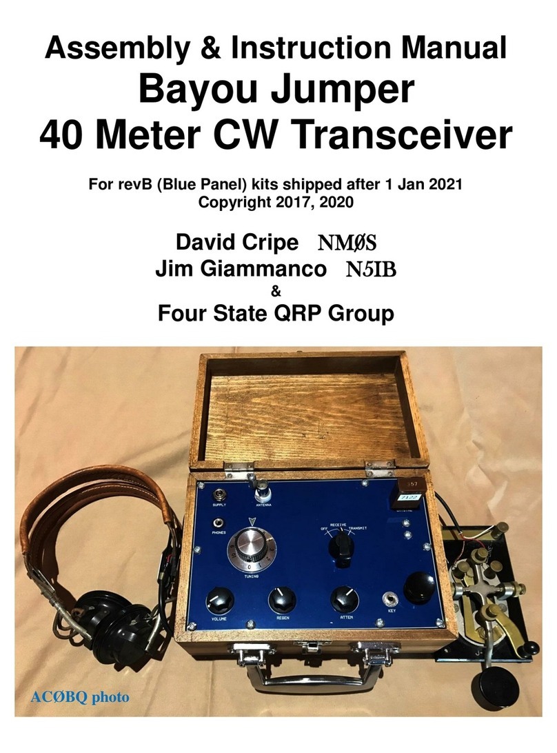4SQRP Bayou Jumper 40 Meter CW Transceiver Assembly & instruction manual