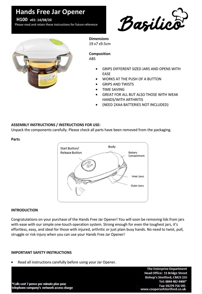 Basilico H100 User manual