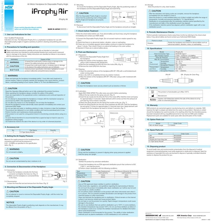 Nakanishi NSK iProphy Air User manual