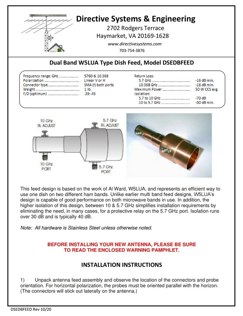 Directive Systems & Engineering DSEDBFEED User manual Directive Systems & Engineering DSEDBFEED User manual