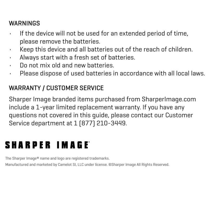 Sharper Image 205351 quick start guide