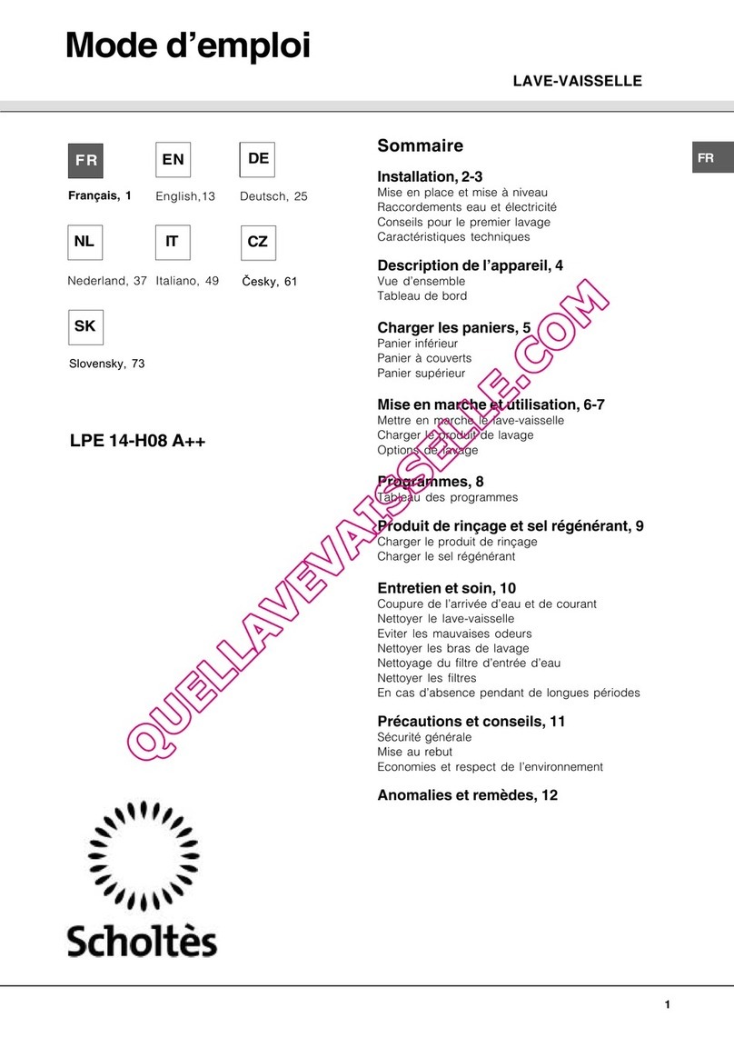 SCHOLTES LPE 14-H08 A++ User manual