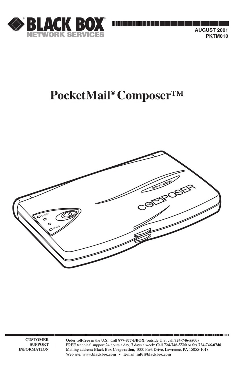 Black Box PocketMail Composer manual Black Box PocketMail Composer manual
