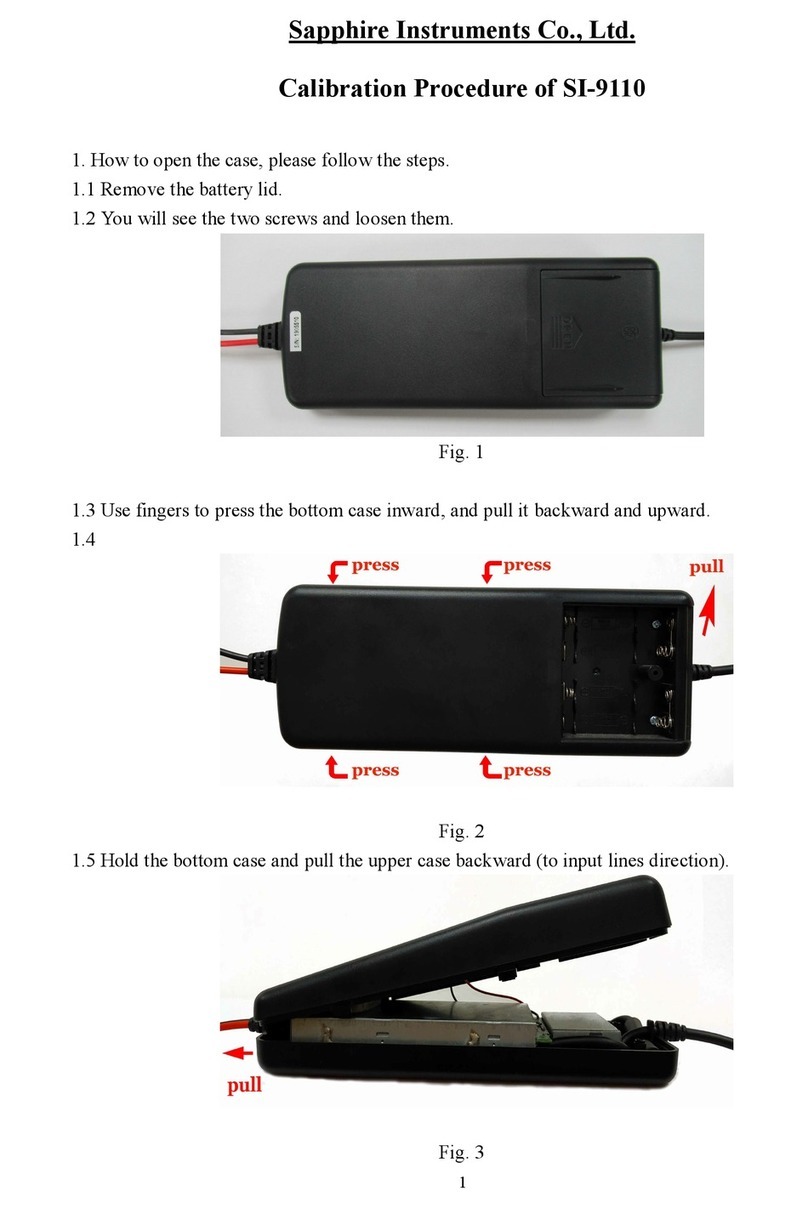 Sapphire Instruments SI-9110 manual
