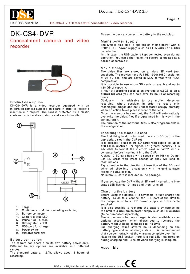 DSE DK-CS4-DVR user manual