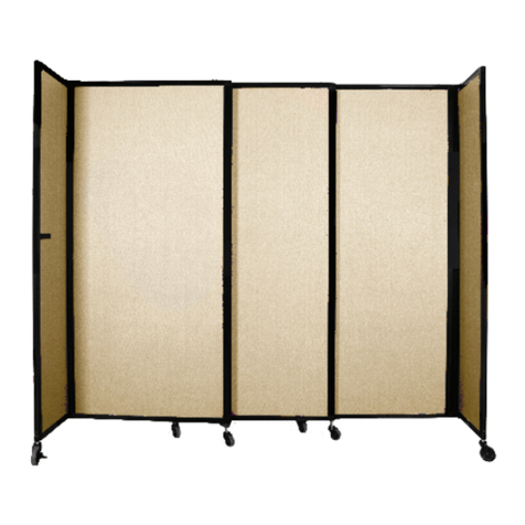 VERSARE Straight Wall Sliding Portable Partition Assembly instructions