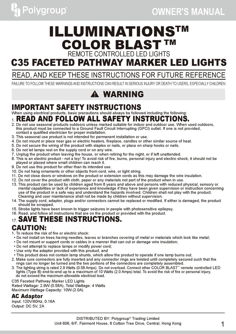 Polygroup ILLUMINATIONS COLOR BLAST C35 owner's manual