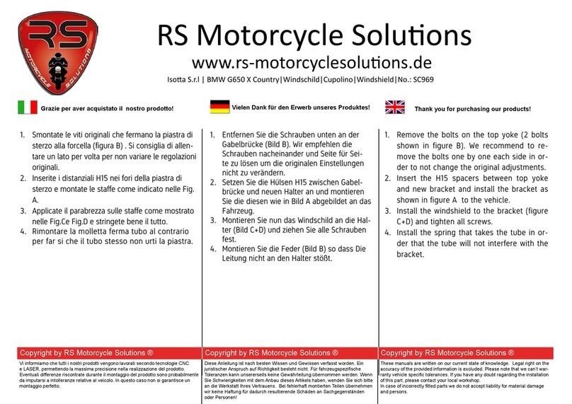 RS Motorcycle Solutions SC969 quick start guide